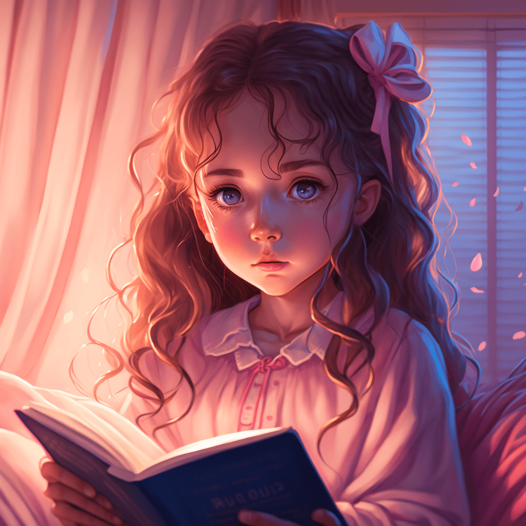 在房间里看书的女孩
