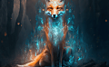 魔法森林中的透明狐狸之灵