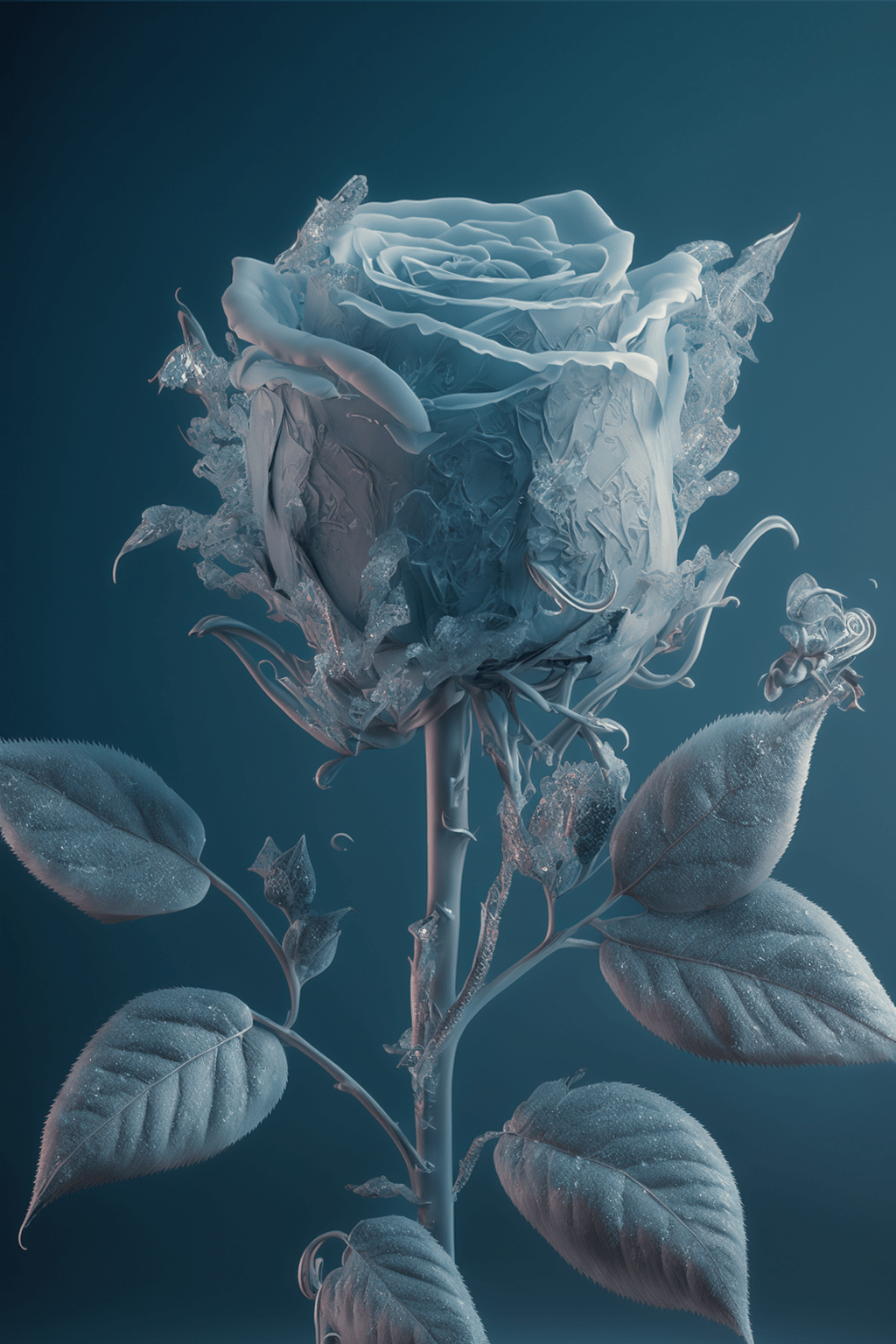 冰蓝色玫瑰